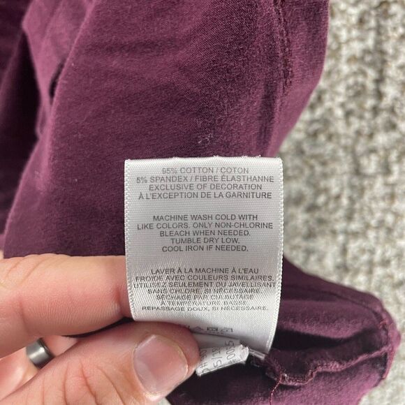 Express Polo Shirt Adult Medium Purple Stretch Moisture Wicking Cotton Preppy - Picture 9 of 11